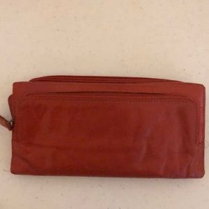Orange Leather Wallet